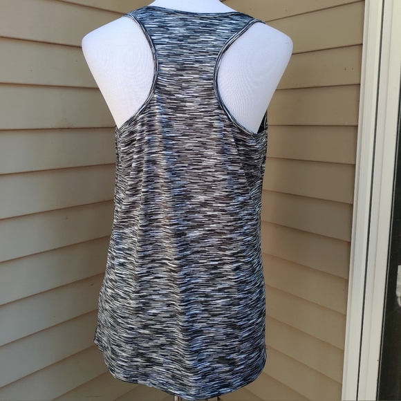 Beverly Hills Performance Tank Top Black Marled Gym Athletic Workout Racerback - Picture 7 of 12